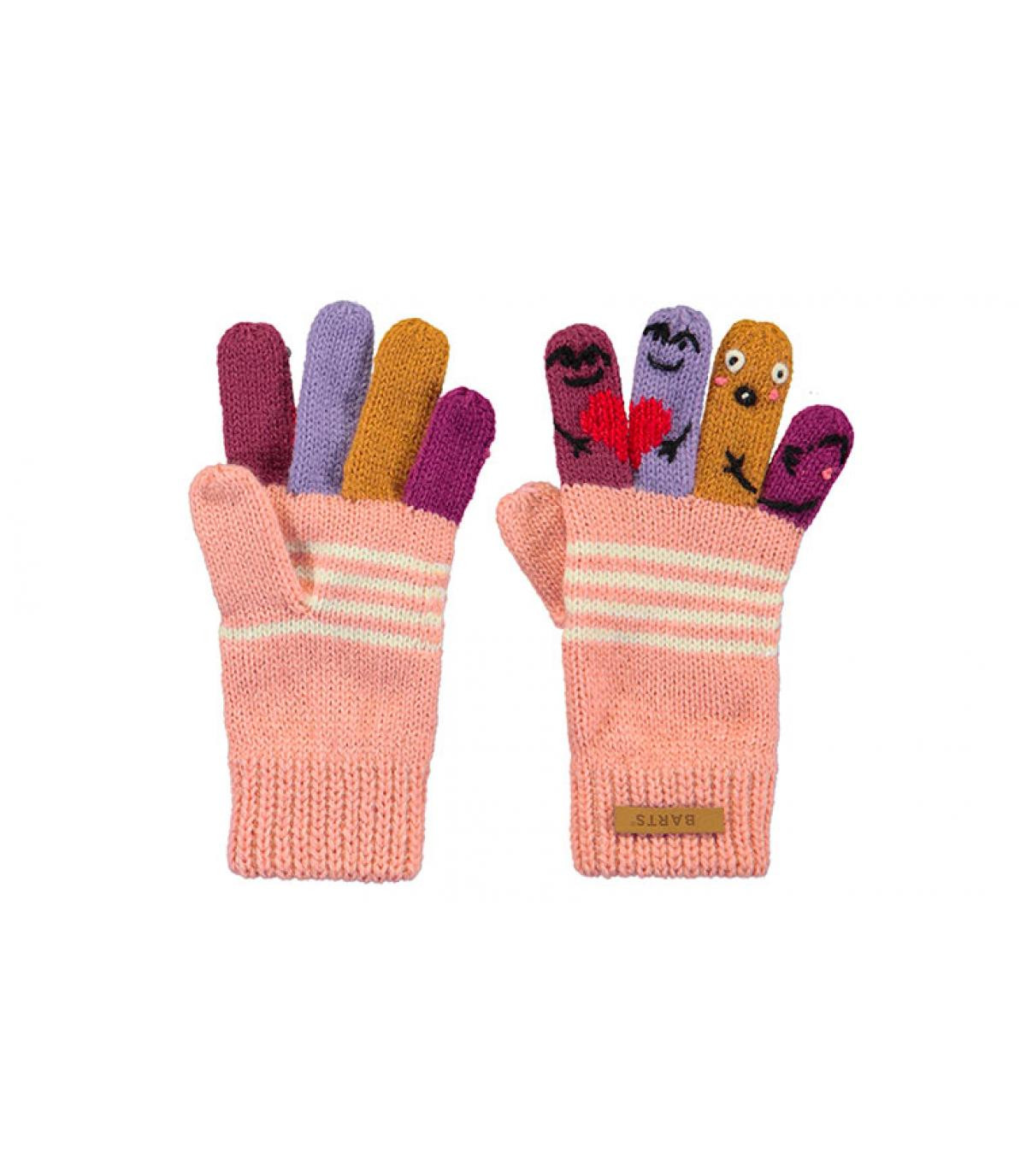 gants enfant marionnettes rose Kids Puppet Gloves pink